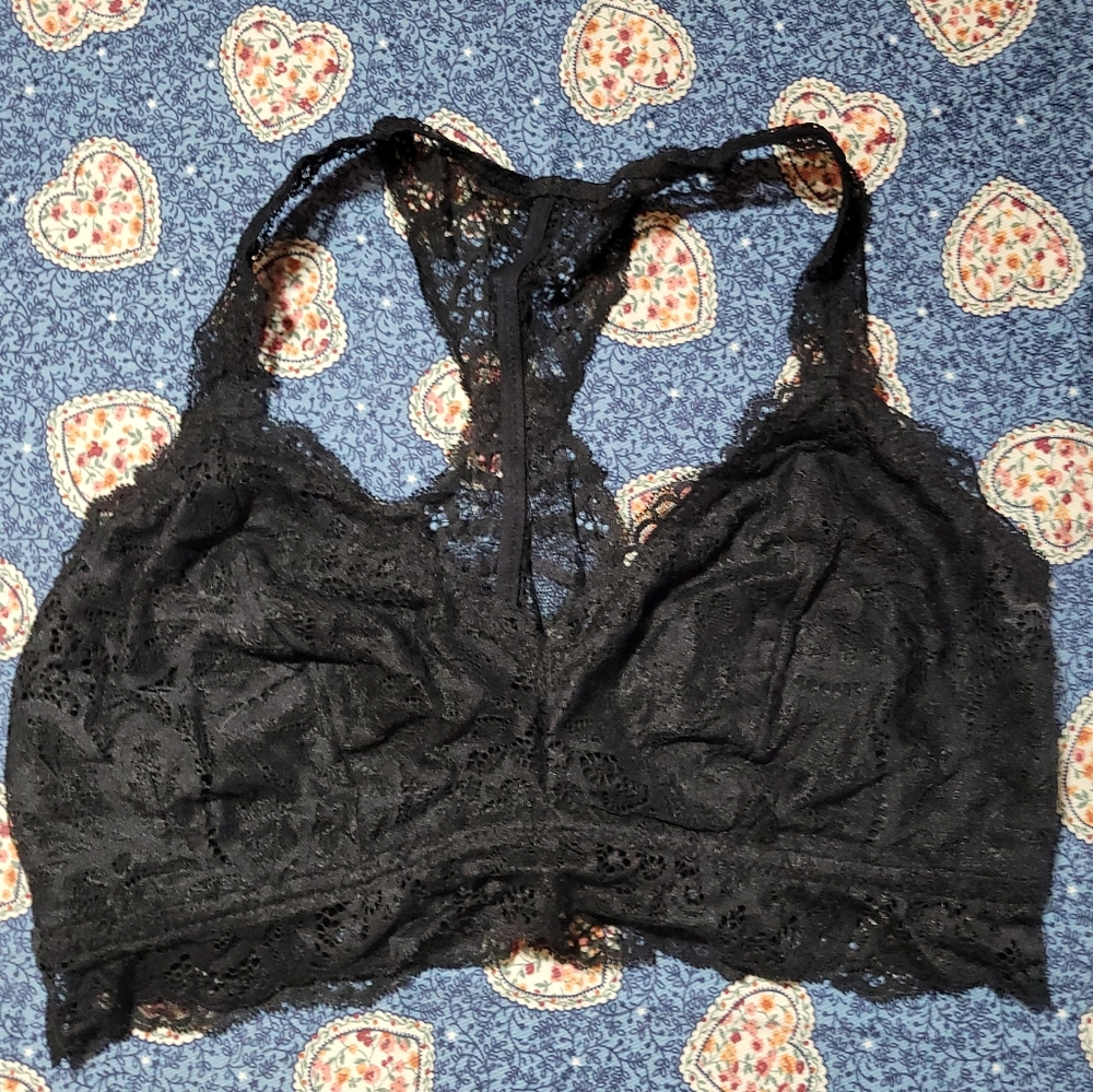 auden black lace racerback bralette